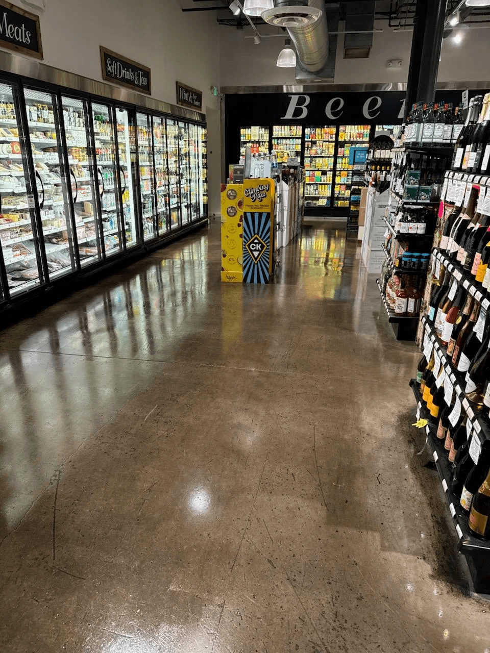Polished concrete — retail grocery floor