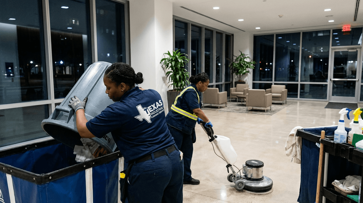 Trash, restrooms & common areas