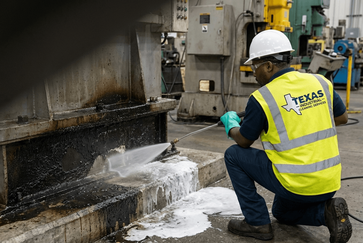 Industrial degreasing & heavy-soil removal